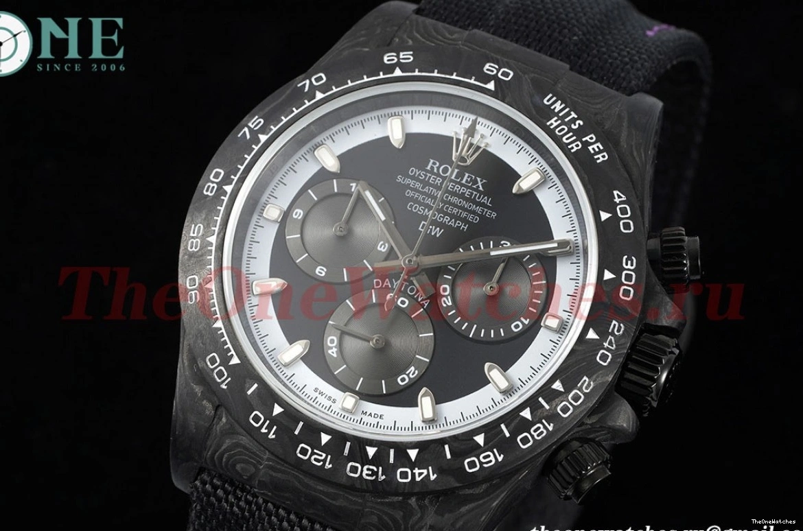 White 40mm Dial Daytona SA4130 DIW Carbon QF NY Black 1230